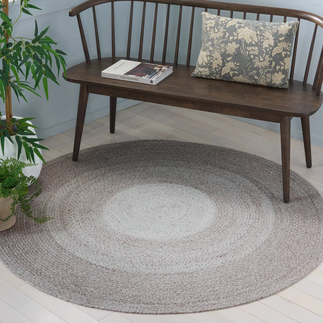 Safavieh Braided 5'-0" x 5'-0" Rug in Light Grey