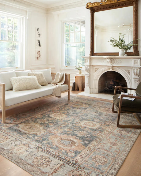 Loloi Margot Mat-03 Ocean/Spice Rugs - room scene 1