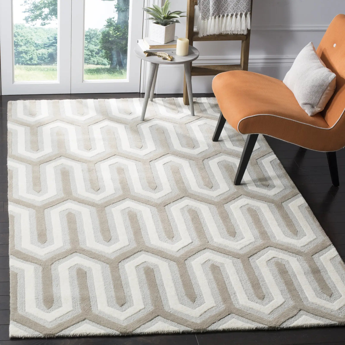 Safavieh Cambridge 4'-0" x 6'-0" Rug in Light Blue / Grey
