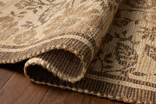 Chris Loves Julia x Loloi Rue RUE-03 Bark / Mocha Rug - pile height