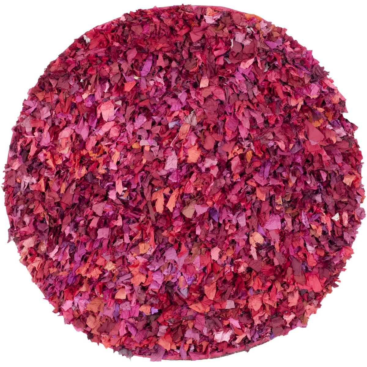 Safavieh Rio Shag 6'-0" x 6'-0" Rug in Fuchsia / Multi