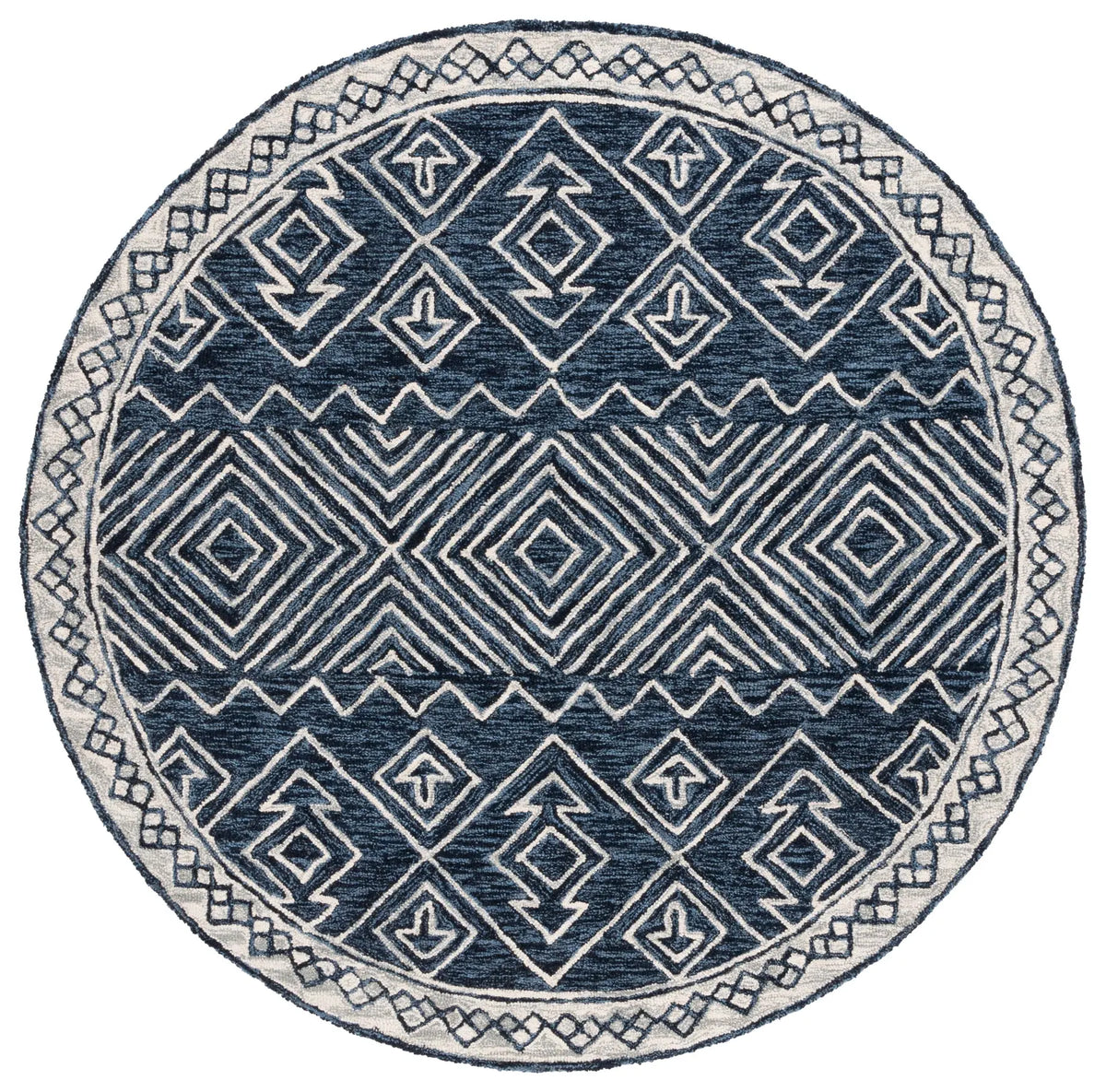 Safavieh Metro 6'-0" x 6'-0" Rug in Navy / Ivory