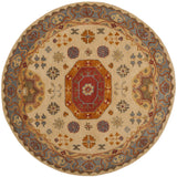 Safavieh Heritage 6'-0" x 6'-0" Rug in Beige / Multi