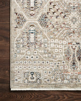 Loloi Theia The-06 Granite/Ivory Rug - corner on wood