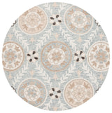 Safavieh Jardin 6'-0" x 6'-0" Rug in Light Grey / Ivory