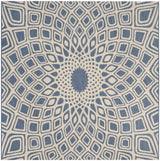 Safavieh Courtyard 6'-7" x 6'-7" Rug in Blue / Beige