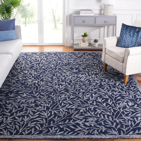 Safavieh Jardin 6'-0" x 9'-0" Rug in Navy / Ivory