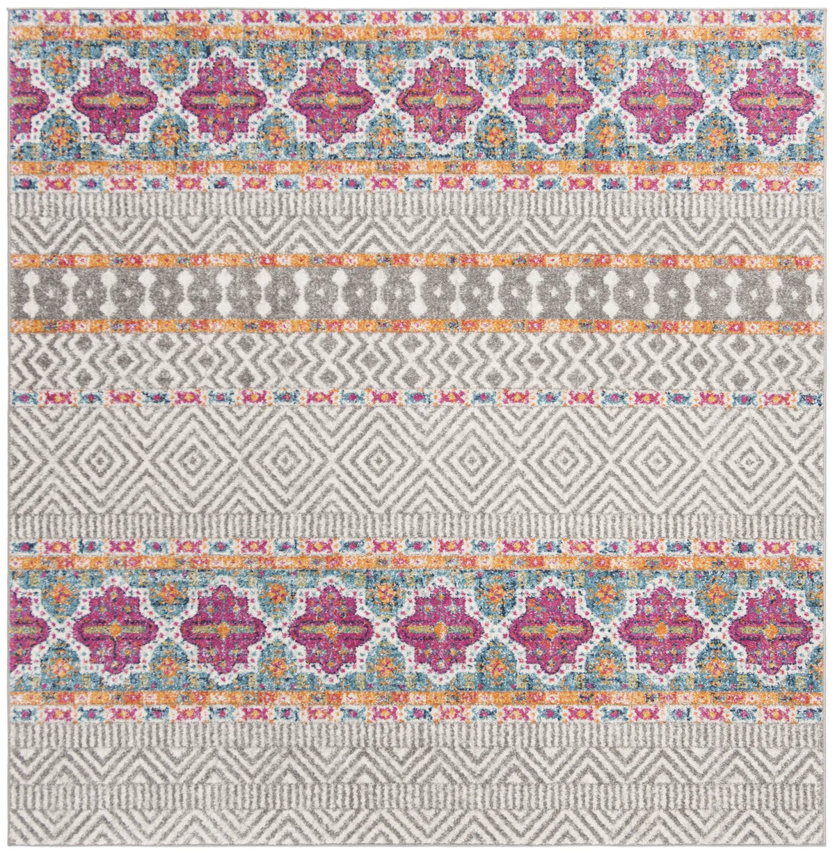 Safavieh Madison 700 6'-7" x 6'-7" Rug in Grey / Ivory