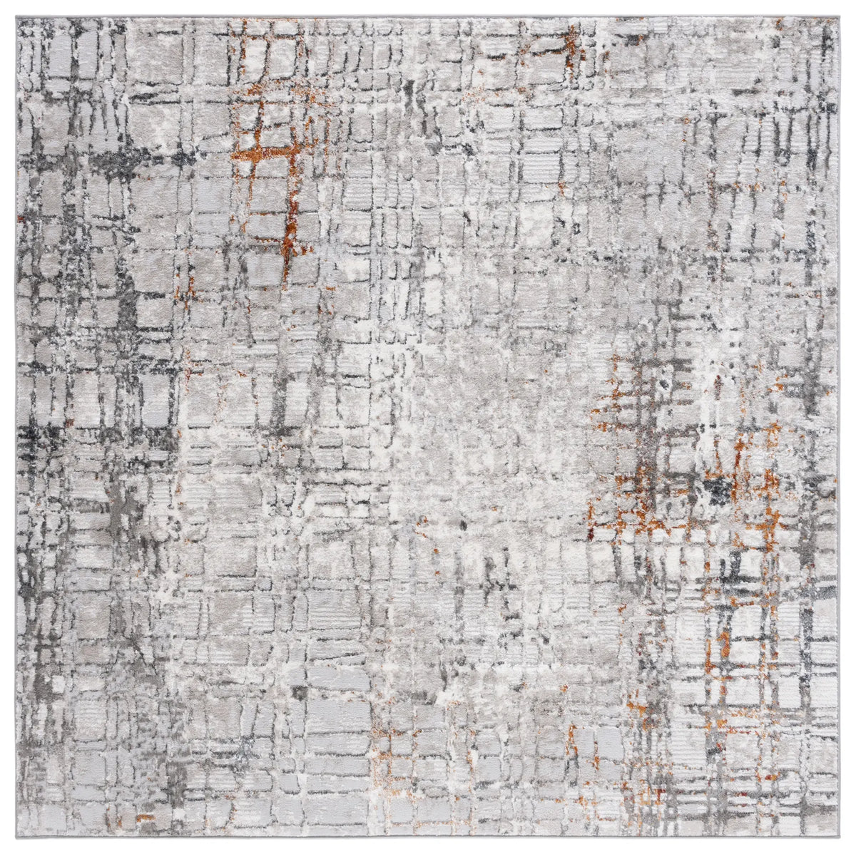 Safavieh Meadow 500 6'-7" x 6'-7" Rug in Light Grey / Dark Grey