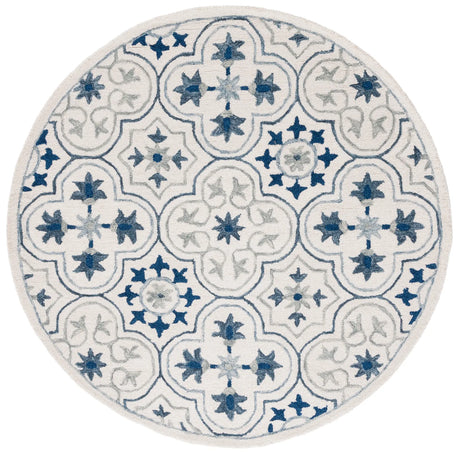 Safavieh Micro-Loop 5'-0" x 5'-0" Rug in Ivory / Sage