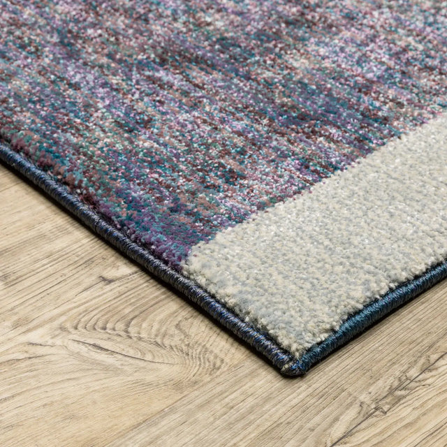 Oriental Weavers Sphinx Strada Str08 Blue/ Purple Rugs - corner detail