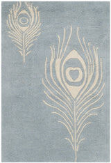 Safavieh Soho 2'-0" x 3'-0" Rug in Light Blue / Ivory