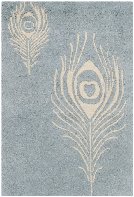 Safavieh Soho 2'-0" x 3'-0" Rug in Light Blue / Ivory