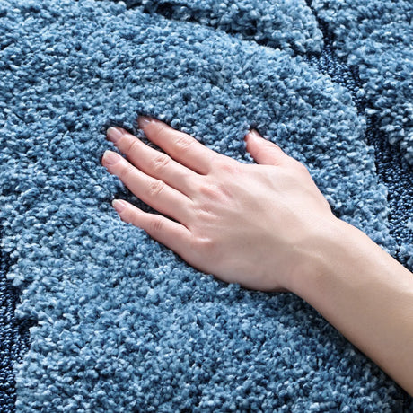Safavieh Florida Shag 4'-0" x 6'-0" Rug in Light Blue / Blue