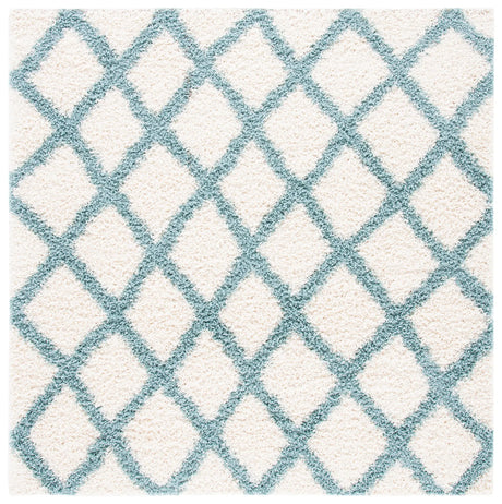 Safavieh Sgd-Dallas Shag 6'-0" x 6'-0" Rug in Ivory / Seafoam