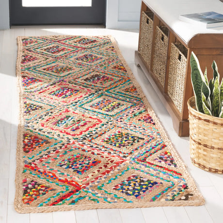 Safavieh Cape Cod 2'-3" x 8'-0" Rug in Natural / Red