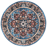 Safavieh Riviera 6'-7" x 6'-7" Rug in Blue / Black