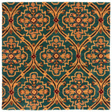 Safavieh Heritage 6'-0" x 6'-0" Rug in Green / Orange