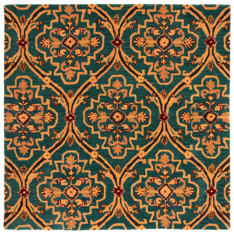 Safavieh Heritage 6'-0" x 6'-0" Rug in Green / Orange