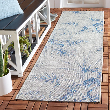 Safavieh Courtyard 2'-3" x 8'-0" Rug in Grey / Navy