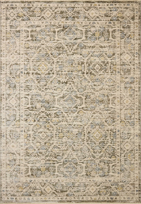 Loloi Clarisse CLS-08 Traditional Power Loomed Olive, Ivory Rug - main flat