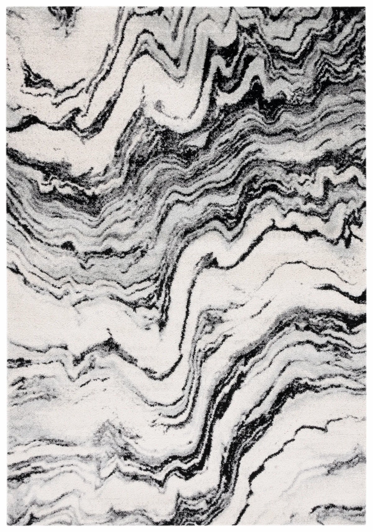 Safavieh Tulum 4'-0" x 6'-0" Rug in Ivory / Black