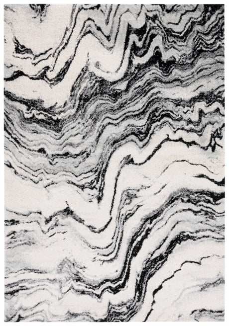 Safavieh Tulum 4'-0" x 6'-0" Rug in Ivory / Black
