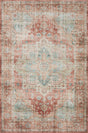 Loloi Heidi Hei-01 Terracotta/Aqua Rugs - main flat