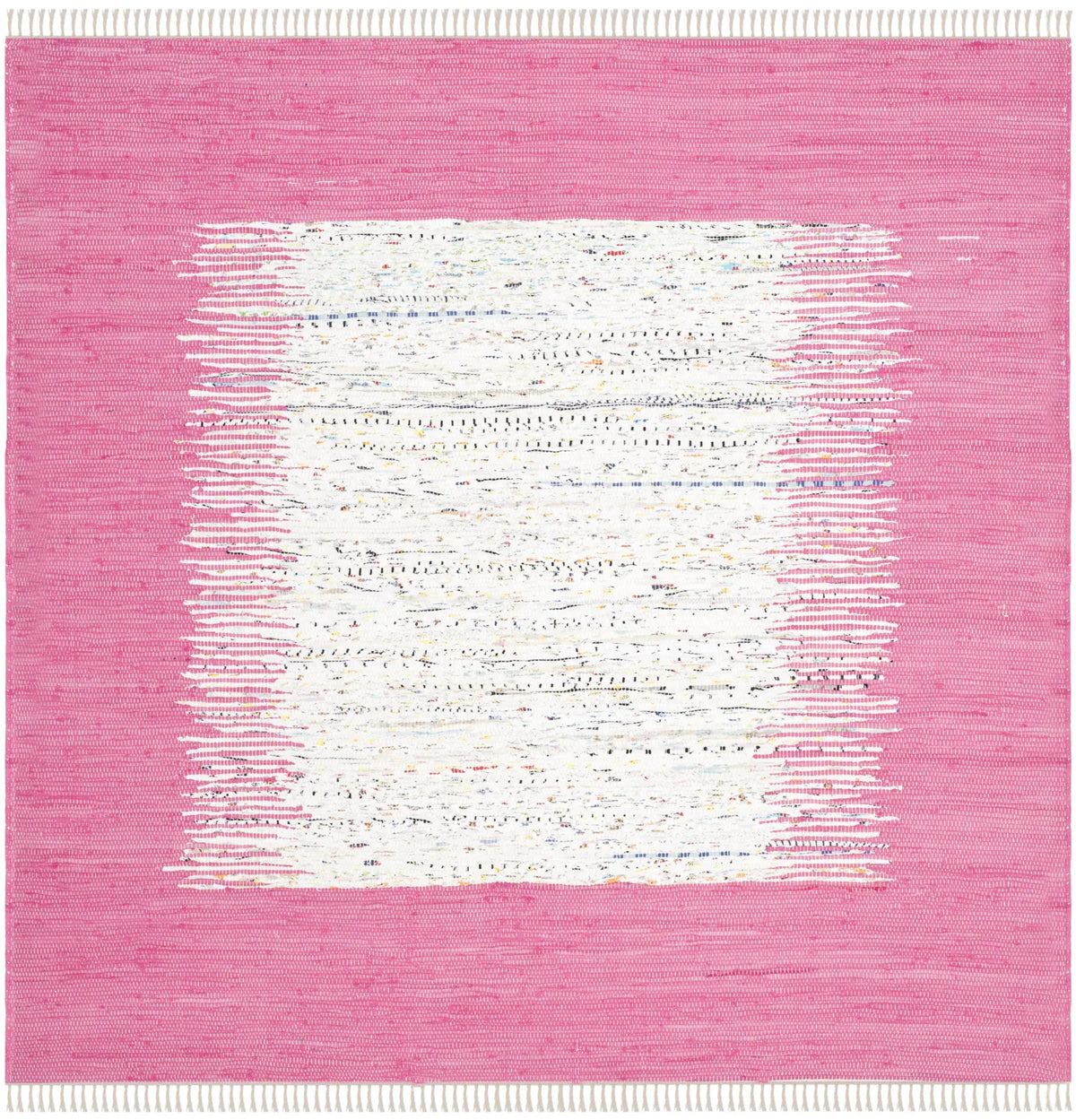 Safavieh Montauk 6'-0" x 6'-0" Rug in Ivory / Pink