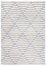 Safavieh Hi-Lo Shag 4'-0" x 6'-0" Rug in Grey / Beige