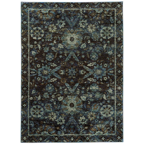 Oriental Weavers Sphinx Andorra 7124A Navy/Blue Rugs - main flat