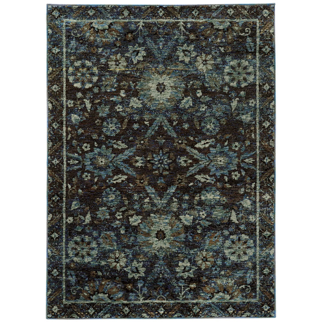 Oriental Weavers Sphinx Andorra 7124A Navy/Blue Rugs - main flat