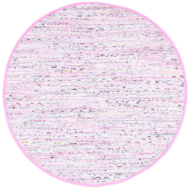 Safavieh Rag Rug 6'-0" x 6'-0" Rug in Light Pink / Multi