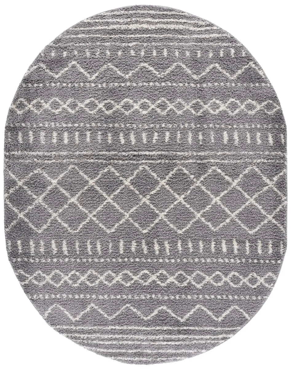 Safavieh Arizona Shag 6'-0" x 8'-0" Rug in Grey / Ivory