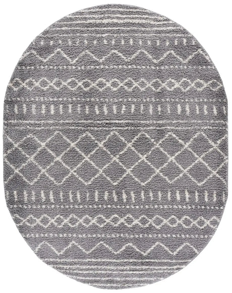 Safavieh Arizona Shag 6'-0" x 8'-0" Rug in Grey / Ivory