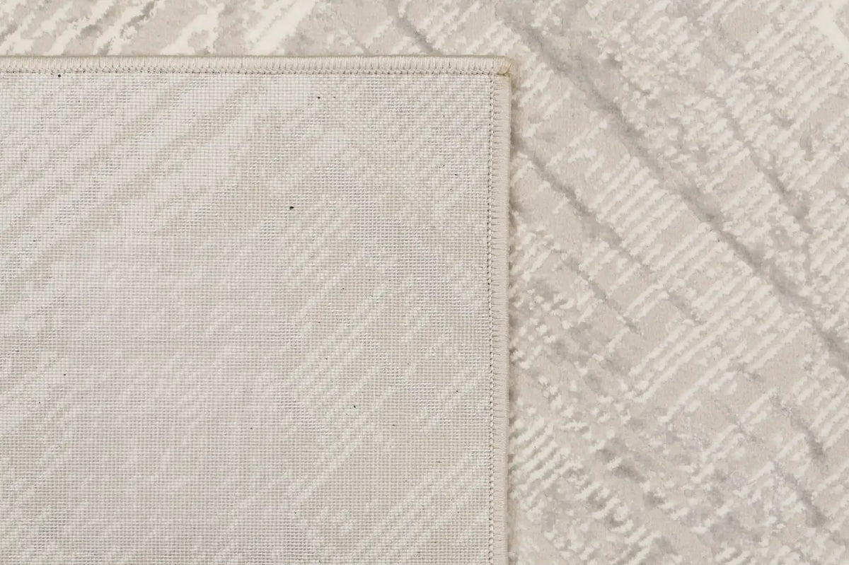 Dynamic Rugs Atlas 2575 Power Loomed Modern Grey/Ivory Rug - Corner