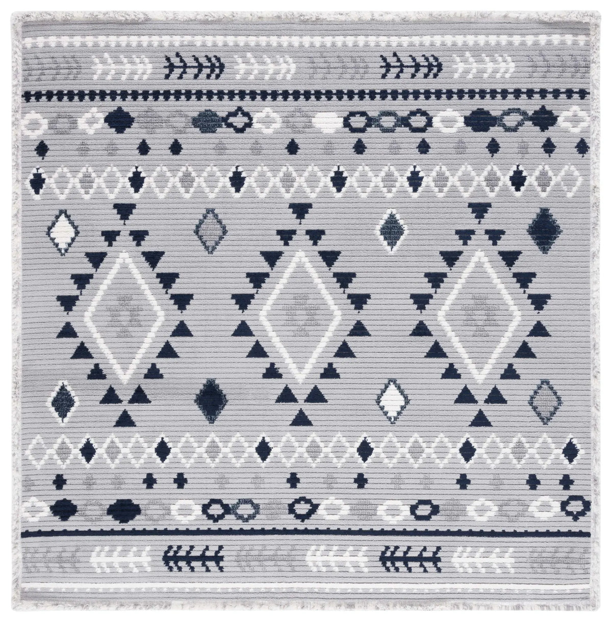 Safavieh Marrakesh 6'-7" x 6'-7" Rug in Grey / Navy
