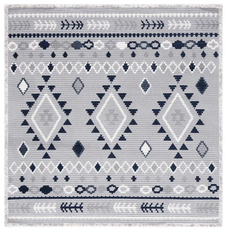 Safavieh Marrakesh 6'-7" x 6'-7" Rug in Grey / Navy