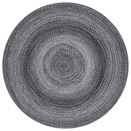 Safavieh Braided 5'-0" x 5'-0" Rug in Black / Ivory