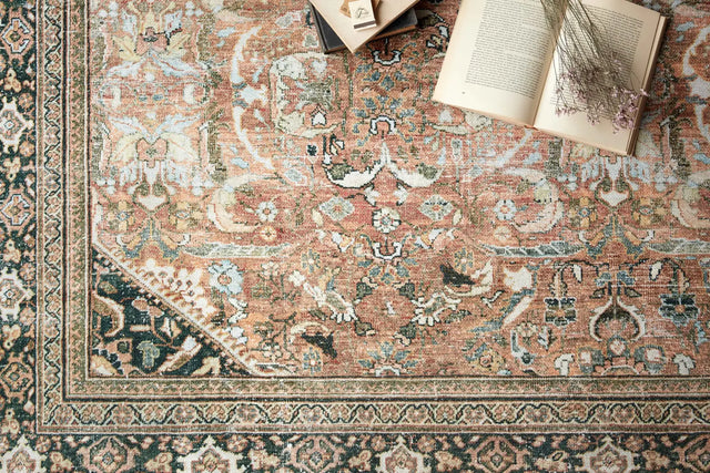 Loloi Wynter Wyn-02 Auburn/Multi Rugs - styled aerial 2