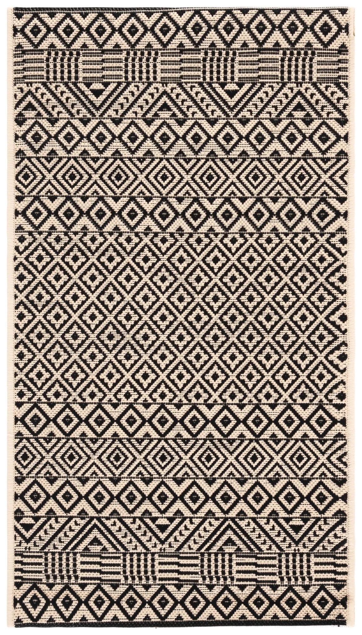 Safavieh Courtyard 2'-0" x 3'-7" Rug in Beige / Black