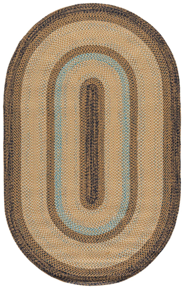 Safavieh Braided 5'-0" x 8'-0" Rug in Brown / Navy