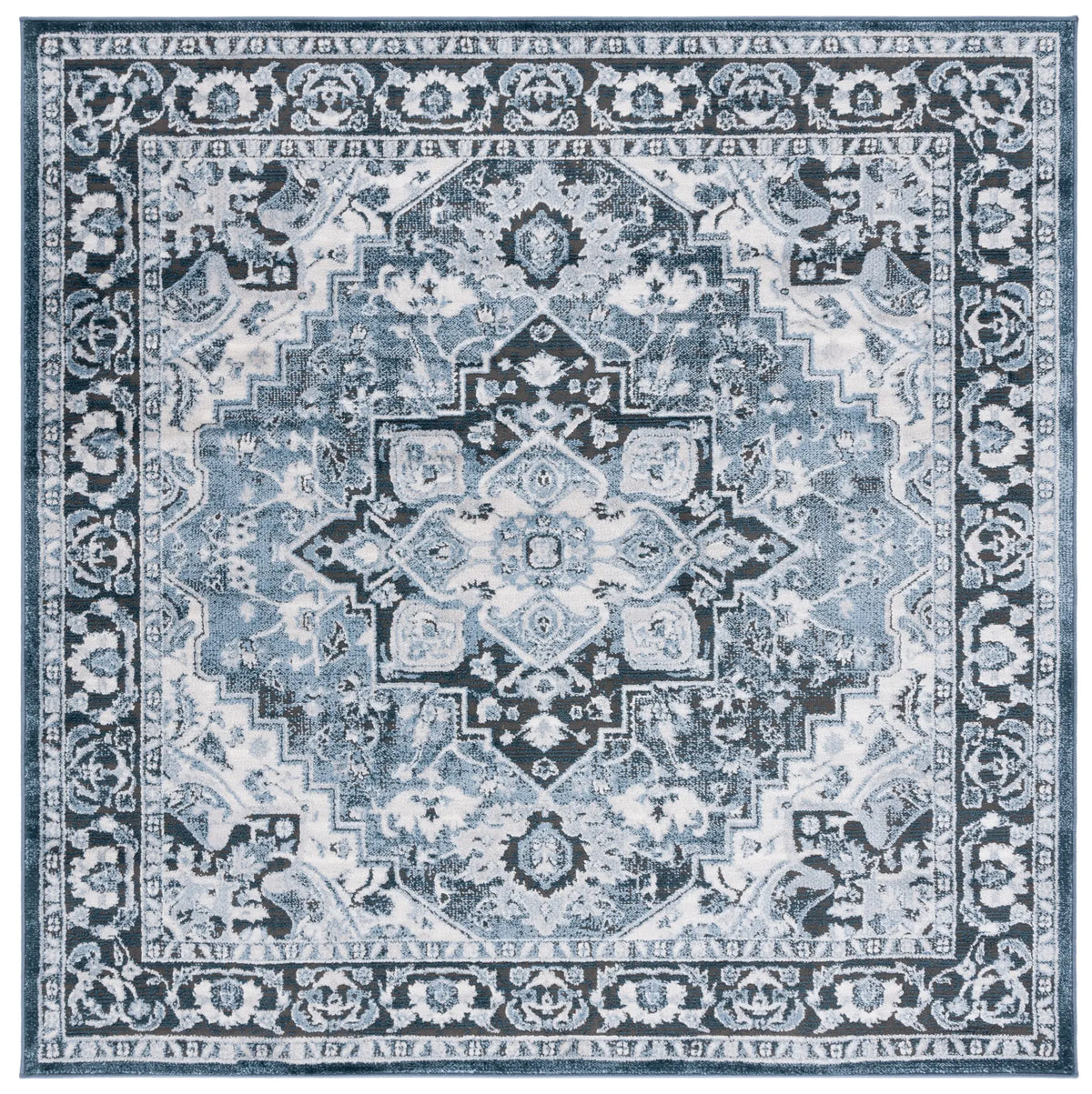 Safavieh Rosewood 6'-7" x 6'-7" Rug in Ivory / Blue