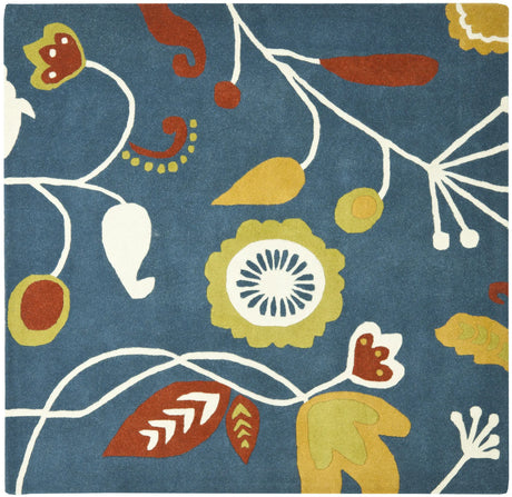 Safavieh Soho 6'-0" x 6'-0" Rug in Dark Blue / Multi