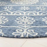 Safavieh Micro-Loop 5'-0" x 5'-0" Rug in Blue / Ivory