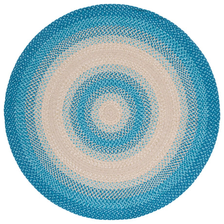 Safavieh Braided 5'-0" x 5'-0" Rug in Blue / Beige