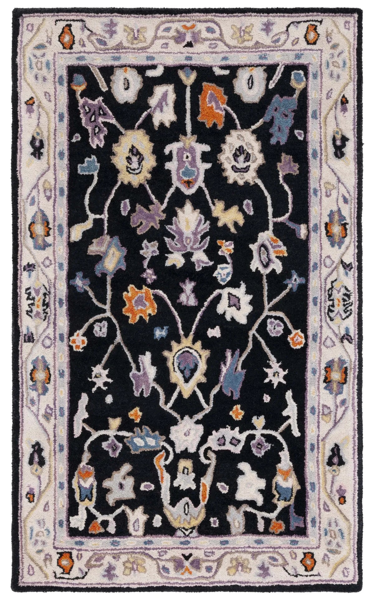 Safavieh Anatolia 3'-0" x 5'-0" Rug in Black / Ivory