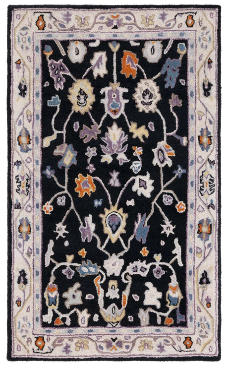 Safavieh Anatolia 3'-0" x 5'-0" Rug in Black / Ivory