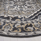 Safavieh Pyramid 6'-7" x 6'-7" Rug in Grey / Navy Gold