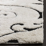 Safavieh Florida Shag 4'-0" x 6'-0" Rug in Ivory / Black